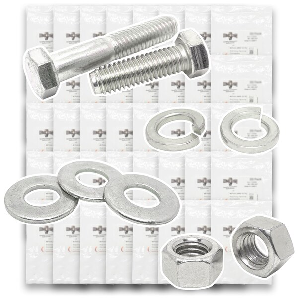 Boltsandnuts.Com Metric Class A4 Stainless Coarse Hex Cap Screws, Hex Nuts, Flat & Lock Washers - 2011 PCS Assortment Kit #531 - main